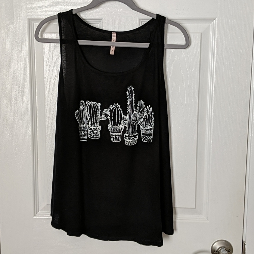 Cactus detail tank top